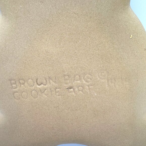Brown Bag Cookie Art Mold Teddy Bear Hill Design Christmas Stoneware 1984 - Picture 4 of 7